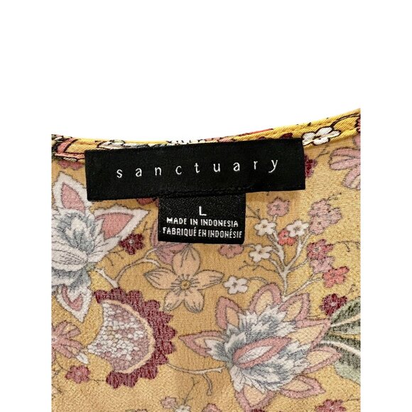 Sanctuary Artist Floral Button Down Flutter Romper-  Size L - Picture 8 of 10